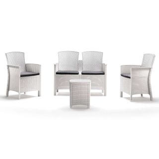 Salotto lido set 4 pezzi bianco