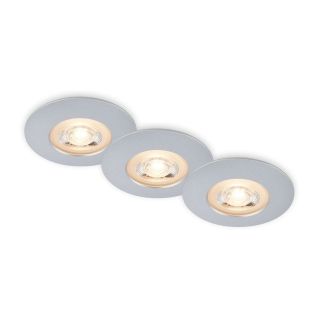 Set 3 faretti ad incasso kulana  d.9cm/5w cromo