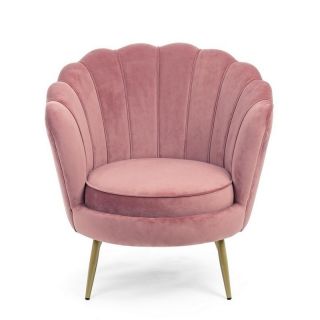 Giliola poltrona velluto rosa