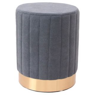 POUF NADYA IN VELLUTO GRIGIO SCURO