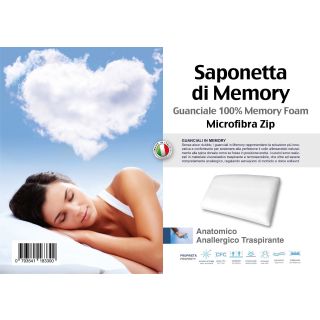 Guanciale in memory foam saponetta di memory foam alta densità h.13