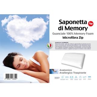 Guanciale memory foam saponetta di memory foam alta densità h.15