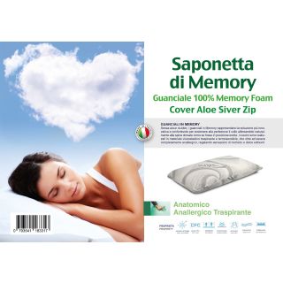 Guanciale aloe memory foam saponetta h.15