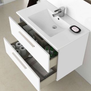 COMPOSIZIONE BAGNO ARUBA SOSPESA 80 CM. BIANCO LUCIDO (Copia)