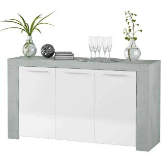 Ambit credenza 3 ante bianco e cemento