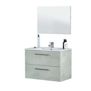 COMPOSIZIONE BAGNO ARUBA SOSPESA 80 CM. CEMENTO