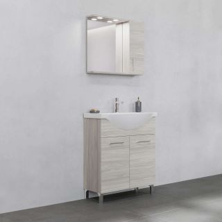 MOBILE BAGNO RUBINO 57 CM. 2 ANTE ROVERE BIANCO